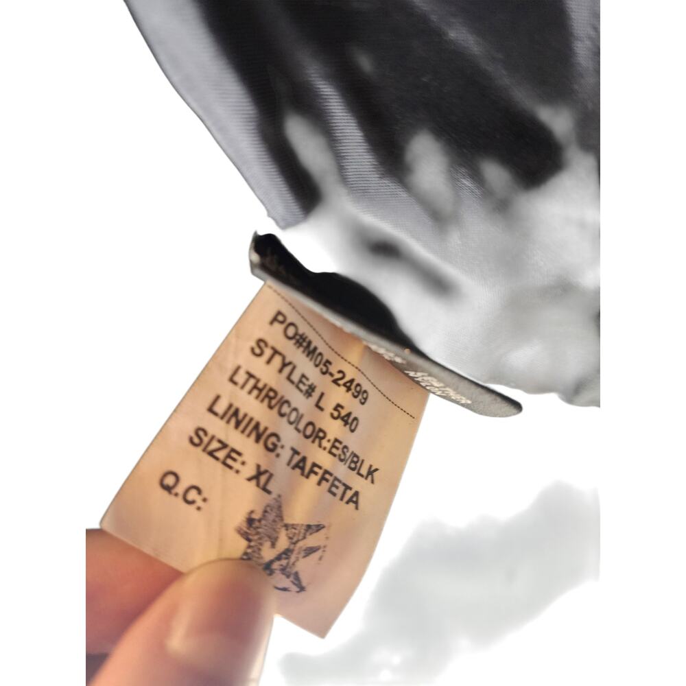 First Manufacturing Leather Vest XL Biker Motorcycle Club Riding Snap Taffeta - Picture 12 of 16